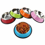 Load image into Gallery viewer, Dog Food Bowl Anti Skid Stainless Steel Travel Food Water - iBelk
